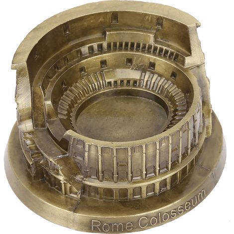 Maquette miniature du Colisée romain vintage - Décoration artisanale pour bureau ou maison (1/5)