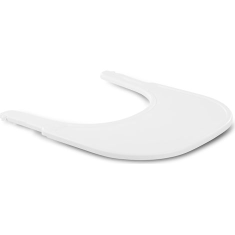 hauck Click Tray, Bianco - Vassoio Pappa Compatibile solo con Seggiolone in Legno Arketa per Bambini da 6 Mesi, Fissaggio a Clic Veloce, Realizzato in Materiale Riciclato Certificato GRS, 49x46x4 cm (1/5)