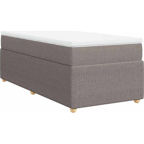 Maison Exclusive - Giroletto a Molle con Materasso Tortora 100x200 cm in Tessuto
