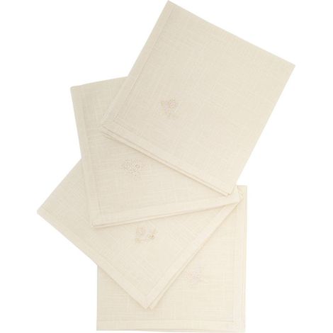 4 servilletas Joy 40x40cm blanco - Atmosphera créateur d'intérieur (1/5)