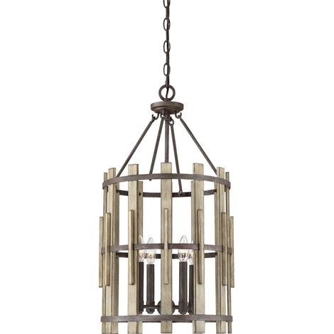 Kronleuchter Hängeleuchte D 38,2 cm Deckenlampe Rustikales Schwarz Küche (1/5)