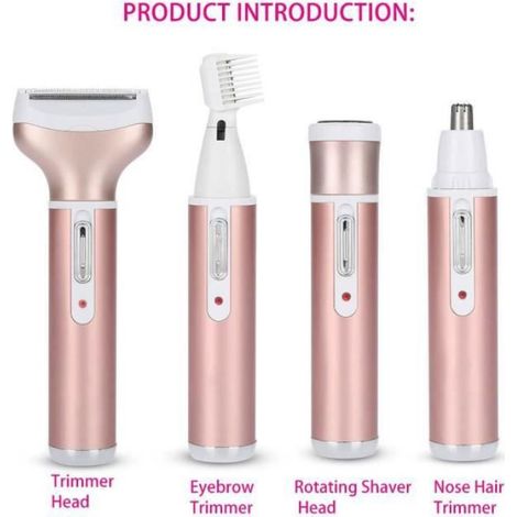 1 Kit de toilettage 4 en 1, Tondeuse à poils de nez, Coupe-rasage électrique, Pour femmes (1/3)