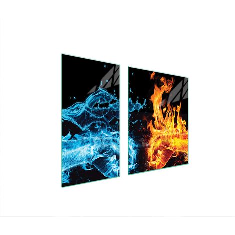 GLASSCHUTZPLATTE FÜR HERD 90x52 FIRE (1/5)