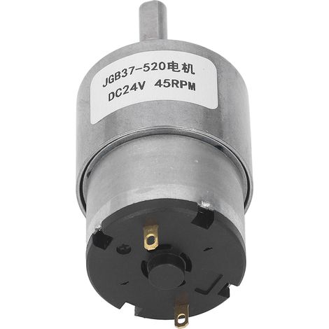 Moteur à engrenages à vis sans fin autobloquant, bobine en laiton à torsion élevée, réduction de vitesse, moteur CC 24 V, 45 tr/min (1/5)