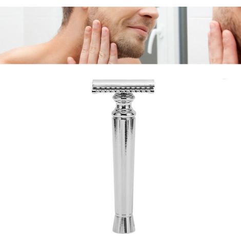 Klassischer Sicherheitsrasierer, antiker Trimmer [Dauerhafte Edition], 3 Zoll, silberfarbenes Aluminium-Zink, wasserdicht, ideal für Reisen oder als Geschenkset für Friseure (1/5)