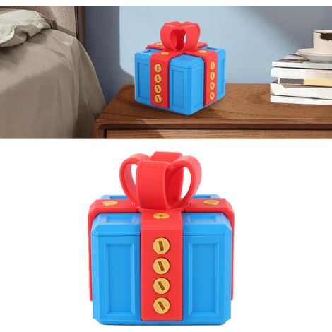 Divertida caja de regalo con tornillos – Caja de regalo original impresa en 3D – Caja de regalo navideña para guardar juguetes y adornos – Azul o rojo (1/5)