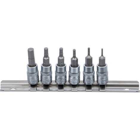 6-Piece Socket Set with Bits, 1.5-6mm Internal Hex, 6.3mm Square Drive for Mechanics (1/3)