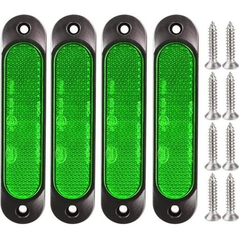4pcs Vert 12V-24V Marqueur Latéral Avant 27 LED Remorque Camion, Marqueur LED Arrière Remorque Parking Clignotants pour Camion, Bus, Bateau, Rv, Camions, SUV, UTV (1/4)