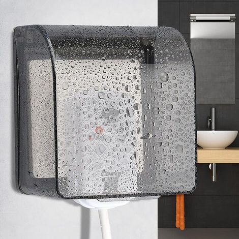 1 cache-prise en plastique type 86, noir translucide, étanche, boîtier mural étanche pour prises extérieures, de salle de bain et de cuisine (12,2 × 10,8 × 7,3 cm),OUYLAF (1/4)