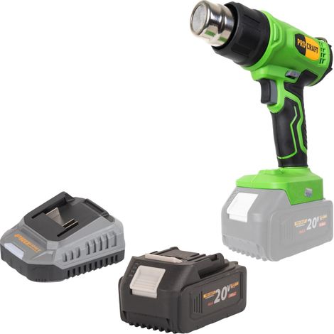 Procraft PH24bb Akku Heißluftpistole 20 V 50 - 550 °C + 1x Akku 4,0 Ah + Ladegerät