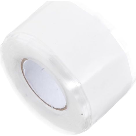 Ruban adhésif pour réparer les fuites de tuyaux 3 m x 2,5 cm, ruban en caoutchouc silicone blanc, simple à utiliser pour applications domestiques (1/5)