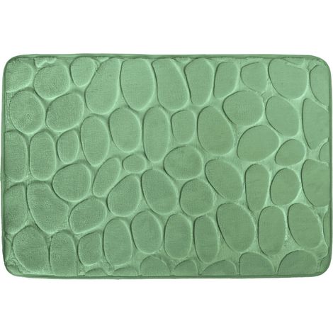 Tapis de bain  Microfibre PEBBLE 40x60cm Vert Basil MSV