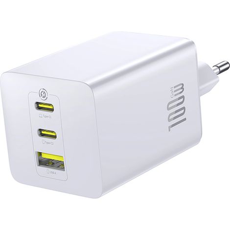 Baseus EnerFill FE11 2 x USB-C / USB-A 100W Wandladegerät – Weiß (1/5)