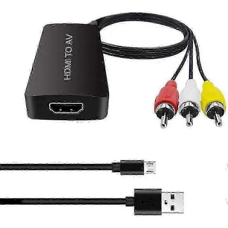 Convertisseur HDMI vers RCA pour les entrées TV et systèmes AV plus anciens. (1/5)