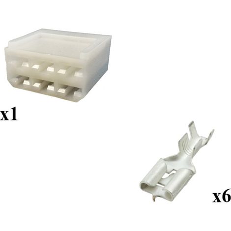 Kit Connecteur Series 250 Faston 6,3 Mâle 6 Voies