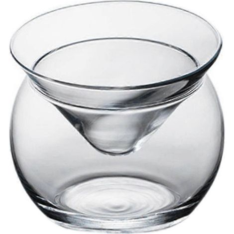 Verre à cocktail moléculaire sessile en verre, base triangulaire, verre à cocktail glacé, verre à cocktail boule (1/5)
