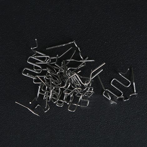 Agrafes plates universelles prédécoupées à chaud (0,6-0,8 mm) pour agrafeuse plastique et outil de réparation de soudure (1/5)