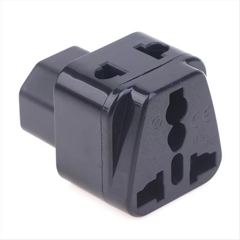Compatible avec les adaptateurs secteur universels mâle/femelle IEC 320 C14