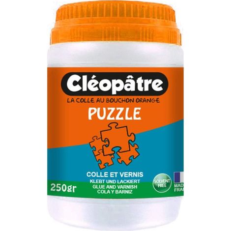 Colle et vernis pour puzzles - CLEOPATRE - Cléo’Puzzle - 250 gr - Transparent - Protection durable