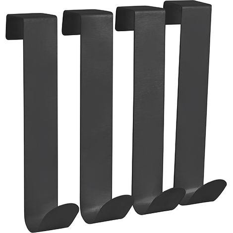 Lot de 4 crochets Noir mat KESSY MSV