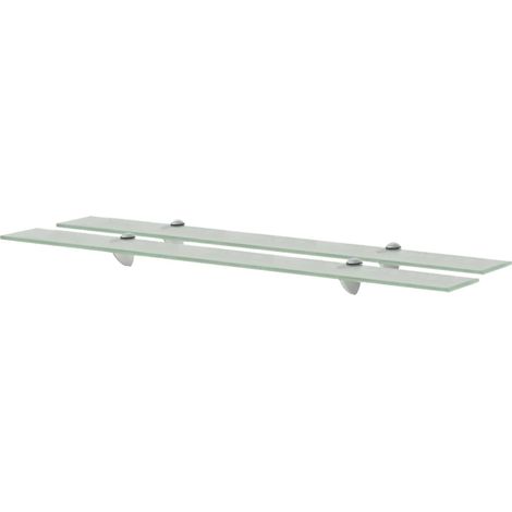 vidaXL Schweberegale 2 Stk. Glas 90x10 cm 8 mm