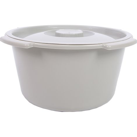 Seau portable renforcé pour chaise percée, adapté aux personnes âgées et maternelles, seau de toilette avec couvercle, modèle épaissi. (1/5)