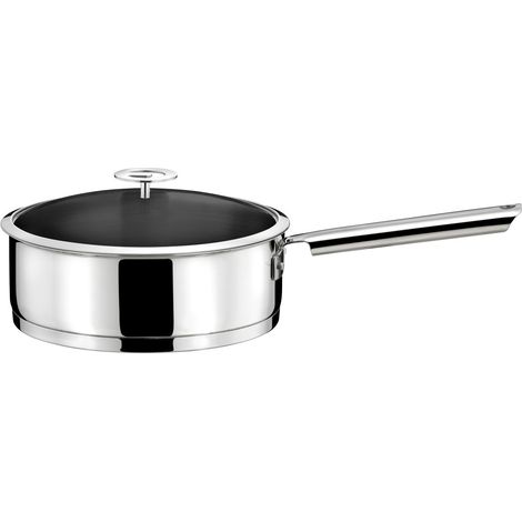 Elysée - Sauteuse 24cm inox revêtu avec couvercle universel (1/3)
