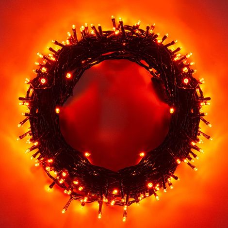 Guirlande Lumineuse Extérieure, 15M 120 LED Lumière de sapin de noël avec 8 Modes, étanche IP44 pour Chambre Balcon, Jardin, Galustrade, Noël, Intérieur Extérieur Décoration, Orange (1/5)