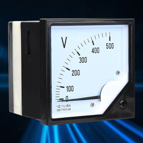 Quadratisches Panel-Spannungsmessgerät, analoges Wechselstrom-Voltmeter 0-500V für elektronische Steuergeräte (1/5)