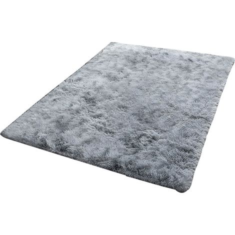 Hochflor Teppich Grau Teppich Wohnzimmer 160x230 Waschbar Anti-Rutsch Extra Große Teppich Schlafzimmer Flauschige Moderne Teppiche Matte Teppichen für Schlafzimmer Kinderzimmer (1/5)