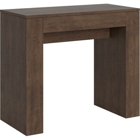 Console extensible noyer 12 personnes 40 à 302 cm Madone (1/4)