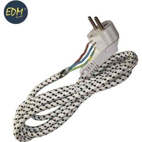 Cavo per ferro da stiro edm 1 8 m bianco 3x0 75 mm²