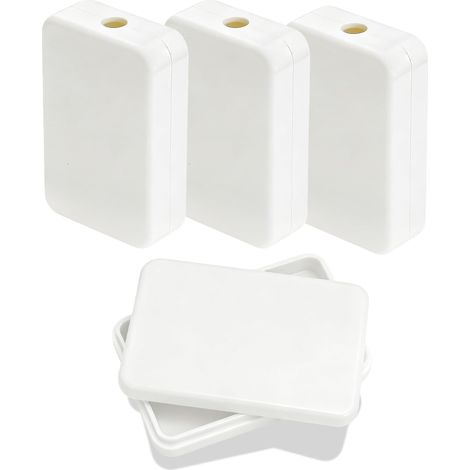 4 pièces boite de dérivation ABS blanche 55x35x15mm, boite derivation etanche, mini boite de dérivation compacte, boite de jonction, boite de derivation electrique pour atelier maison (1/5)