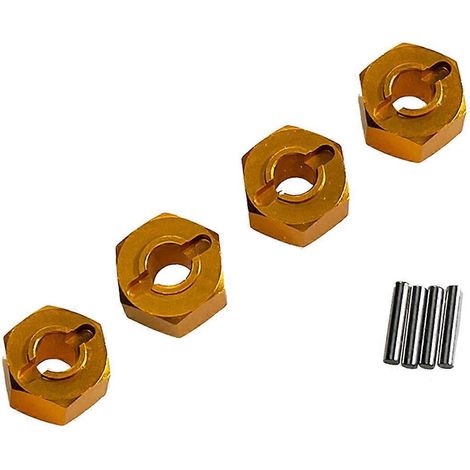 Connecteur hexagonal doré de 12 mm pour voiture télécommandée 1/14 et 1/16 (1/5)