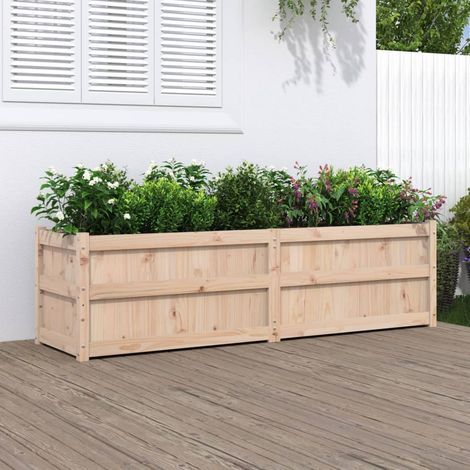 Garden Planter 180x50x50 cm Solid Wood Pine vidaXL (1/5)