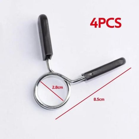 Pince À Ressort - Pour Barre D Haltères 2 8 Cm - Acier Avec Poignées Gainées - Lot De 4 (1/5)