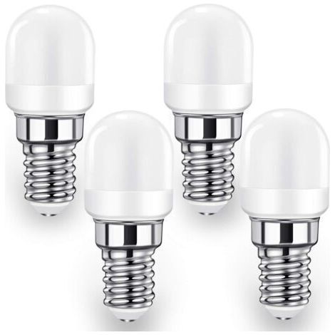 Lampe E14 LED Ampoule pour Réfrigérateur, 2W SES Lampe (équivalent 20W-25W), 140LM, Blanc Froid-6000K Lot de 4