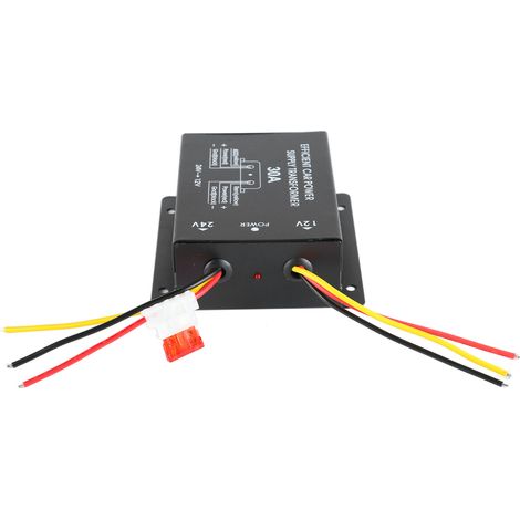 30A Audio-Navigations-Spannungswandler DC 24V auf DC 12V Netzteilregler Reduziertransformator für PKW, LKW und Bus (1/5)