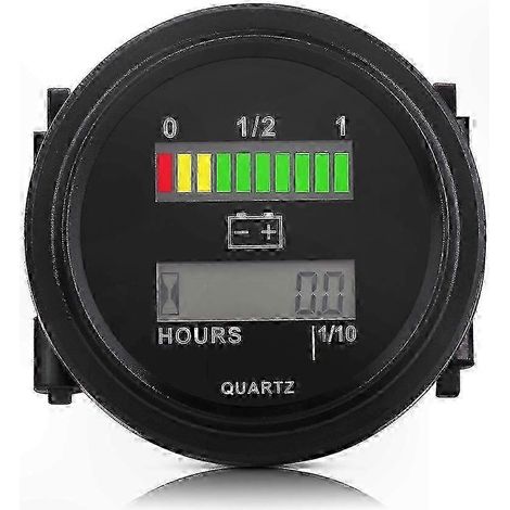 Moniteur de Tension avec Minuteur pour Voiturettes de Golf et Véhicules 12V à 72V Affichage LED (1/4)