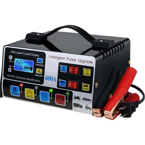 Chargeur De Batterie Voiture 12V 24V À Impulsions Intelligentes Haute Fréquence Prise Américaine (1/4)