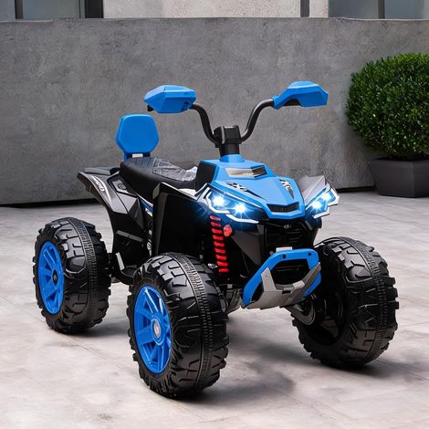 Quad électrique enfant 24V bleu 2 places 6,5 km h en plastique (1/5)