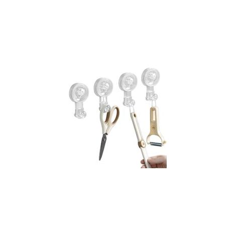 4er-Set Saugnapfhaken, nagelfreie Handtuchhalter mit Saugnapf, abnehmbar, kein Bohren erforderlich, wiederverwendbar, multifunktional, transparenter Kunststoffhaken für Dusche, Badezimmer, Küche, Spie