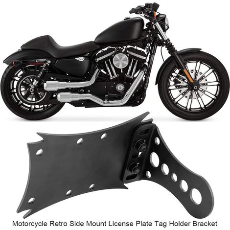 Support de Plaque d'immatriculation de Moto, étiquette de Plaque d'immatriculation de Montage Support de Plaque d'immatriculation de Moto Support de Montage latéral pour Moto pour Homme (1/5)