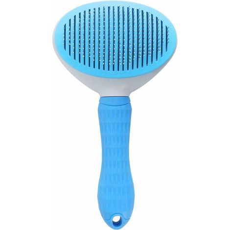 Peigne pour chat Animaux de compagnie Peigne d'épilation Chat Chien Brosse de toilettage Brosse autonettoyante Slicker pour la perte de cheveux et le toilettage Fournitures pour animaux de compagnie b (1/5)