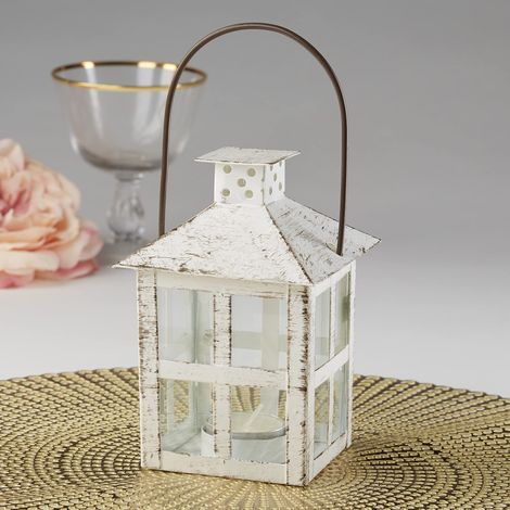 Lanterne à bougie blanche décorative, 15,2 cm (1/5)