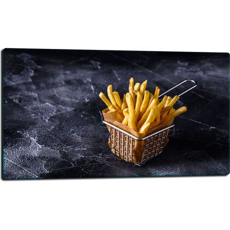 PLAQUE DE PROTECTION EN VERRE POUR CUISINIÈRE 80x52 FRITES (1/5)