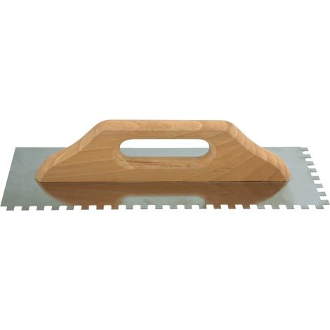 Edelstahl-Gipskelle 380 x 128 mm Zähne 8 x 8 mm 06650 vorel