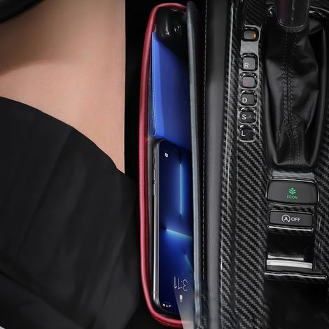 Organizzatore per lo spazio del sedile auto, contenitore per il riempimento del sedile anteriore, pinza per console in pelle PU di alta qualità, tasca universale