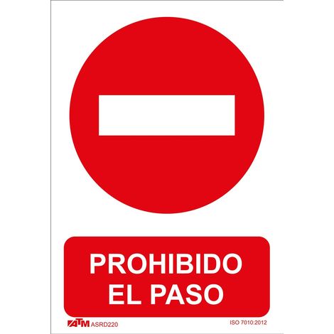 Panneau « Sens interdit » en PVC, marque ATM, dimensions 30x40 cm, haute visibilité.