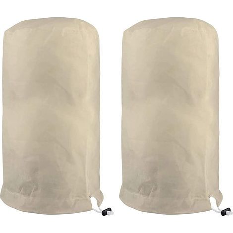 Voile D'hivernage Plante,Voile Hivernage Olivier,Voile Dhivernage Arbre,Housse De Protection Tomate Citronnier,Housse Hivernage pour Plantes Sac Vegetaux Jardin Tissu Non Tissé (60×80cm,Beige) (1/5)